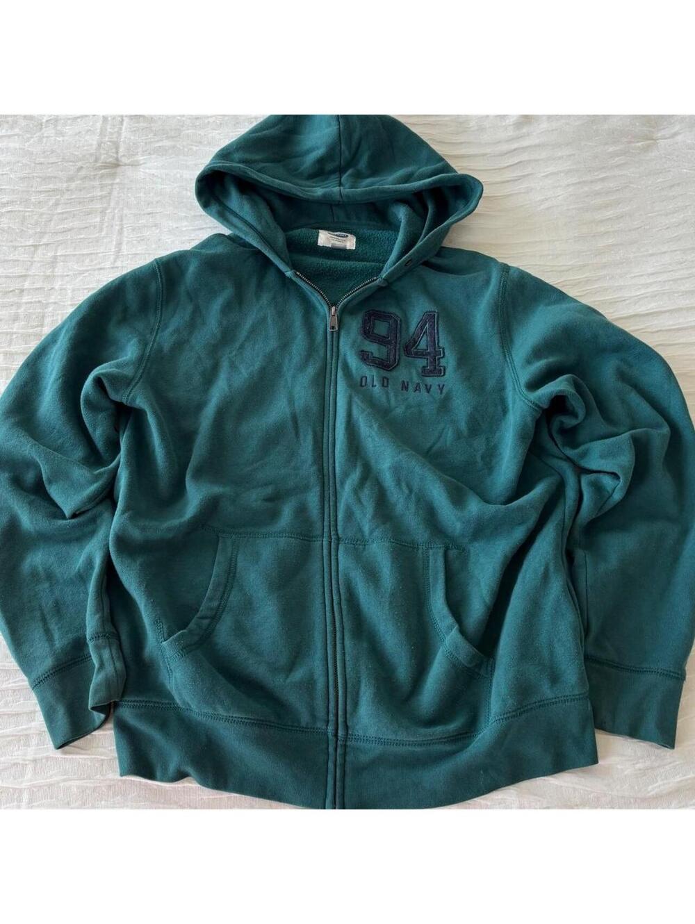 Old Navy Men's Green and Blue Hoody